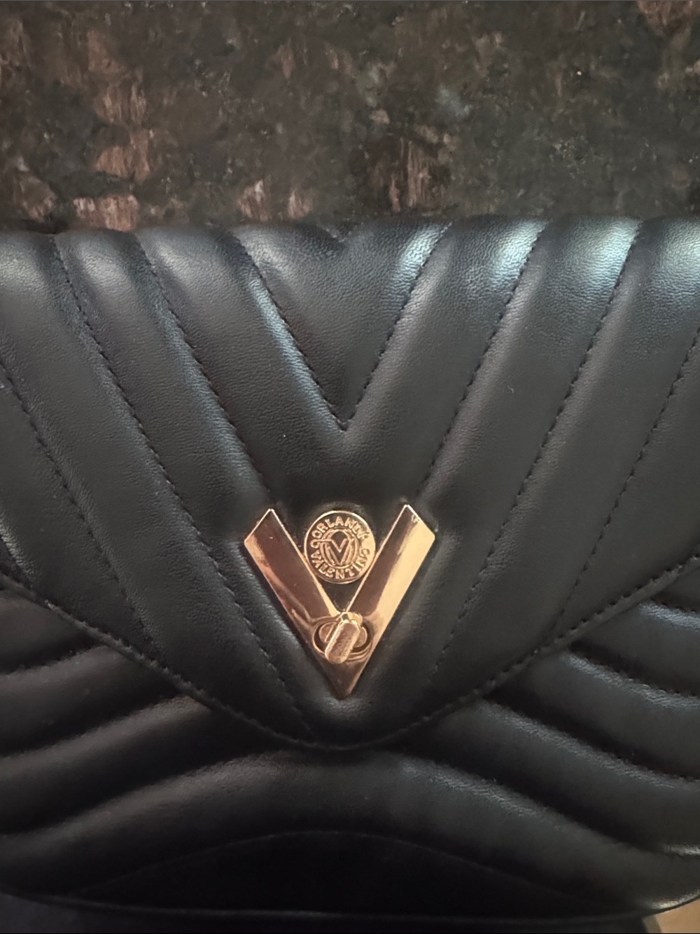 Valentino Black Quilted Leather Crossbody with Detachable Coin Pouch - Picture 2 of 7